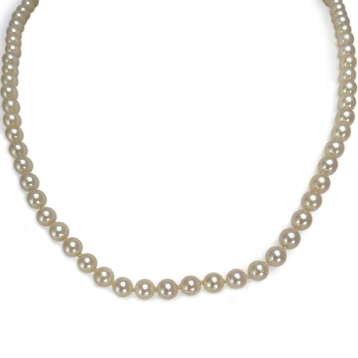Collier d'occasion or 750 jaune perles de culture du japon 41 cm