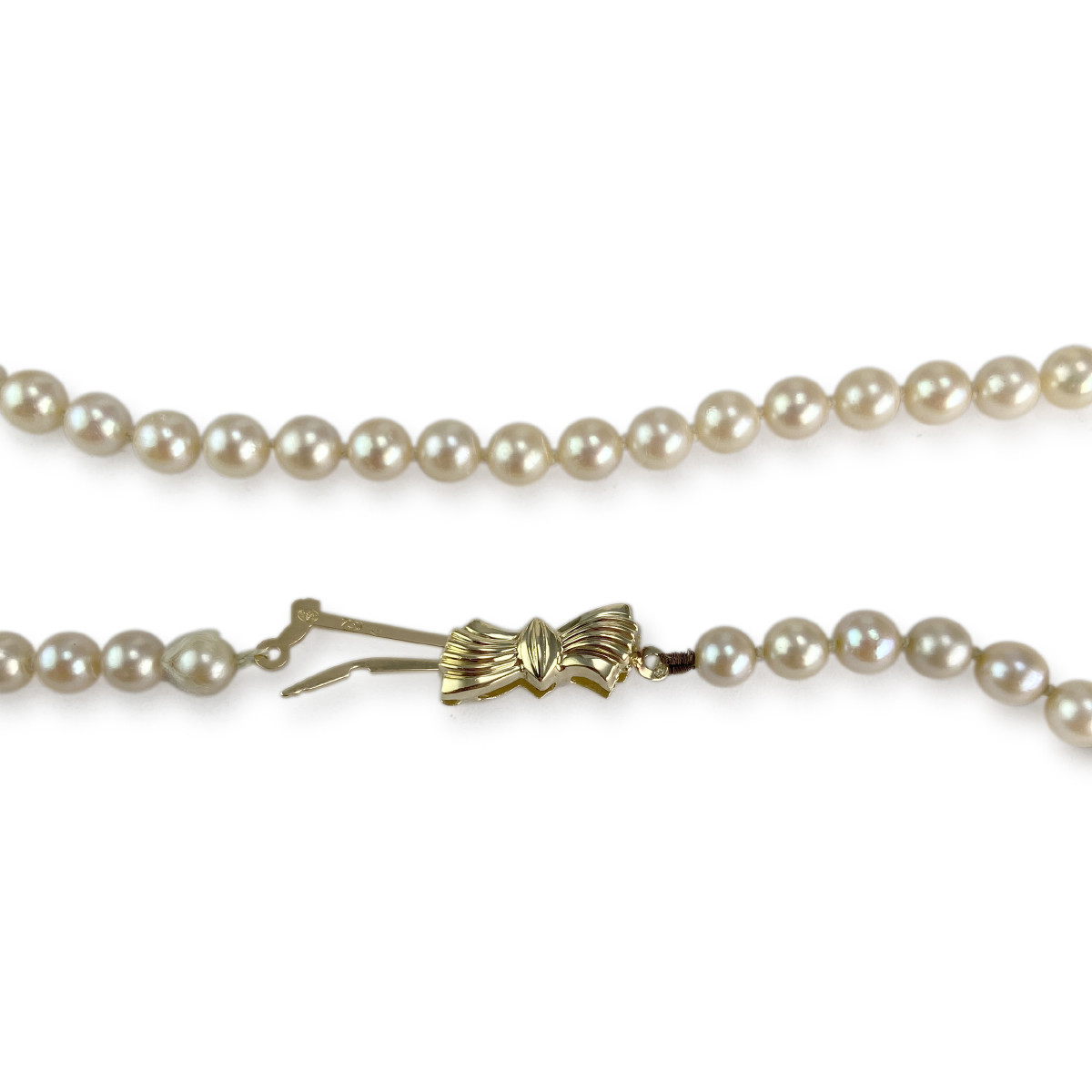 Collier d'occasion or 750 jaune perles de culture du japon 41 cm - vue 3