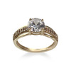 Bague d'occasion or 375 jaune zirconias - vue V1