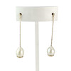 Boucles d'oreilles pendants or 375 jaune perles de culture de chine - vue V1