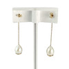 Boucles d'oreilles pendants or 375 jaune perles de culture de chine - vue V3