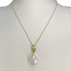 Collier d'occasion or 750 jaune maille forçat perles 42 cm - vue V2