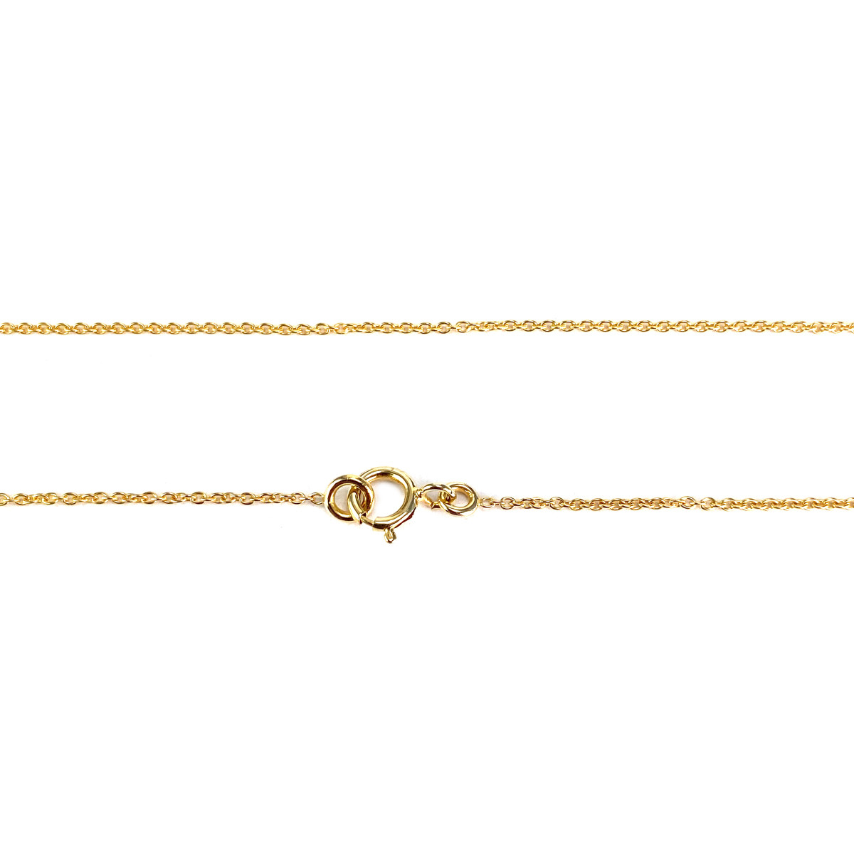 Collier d'occasion or 750 jaune maille forçat perles 42 cm - vue 3