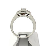 Duo bague d'occasion or 750 blanc diamants - vue 3