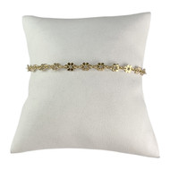 Bracelet d'occaison or 750 jaune maille fantaisie 18,5 cm
