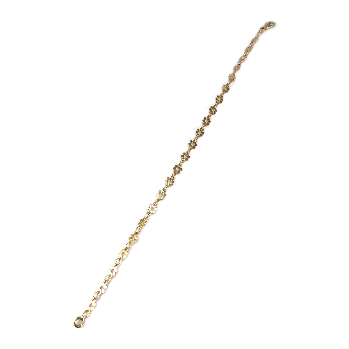 Bracelet d'occaison or 750 jaune maille fantaisie 18,5 cm - vue 2