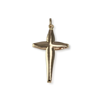 Tweedehands kruis hanger in 750 geel goud