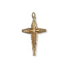 Pendentif croix d'occasion or 750 jaune - vue V2