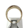 Bague d'occasion or 375 2 tons diamants - vue V3
