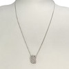 Collier d'occasion or 375 blanc maille gourmette diamants 49,5 cm - vue V2