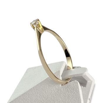 Solitaire d'occasion or 750 jaune diamant