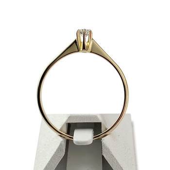 Solitaire d'occasion or 750 jaune diamant
