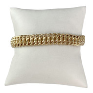 Bracelet d'occasion or 750 jaune maille américaine 19 cm