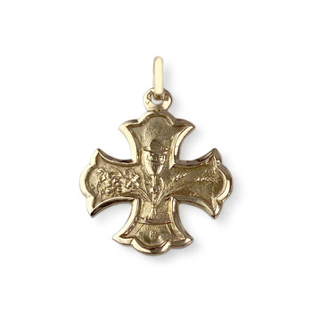 Pendentif croix d'occasion or 750 jaune