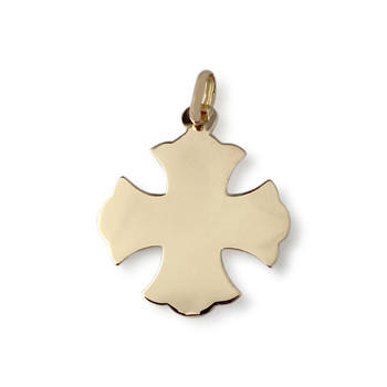 Pendentif croix d'occasion or 750 jaune