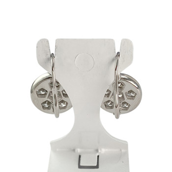 Second-hand gold 750 white diamond sleeper earrings