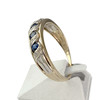 Bague d'occasion 2 ors 375 saphirs diamants - vue V2