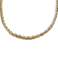 Collier en chute d'occasion or 750 jaune maille palmier 41,5 cm