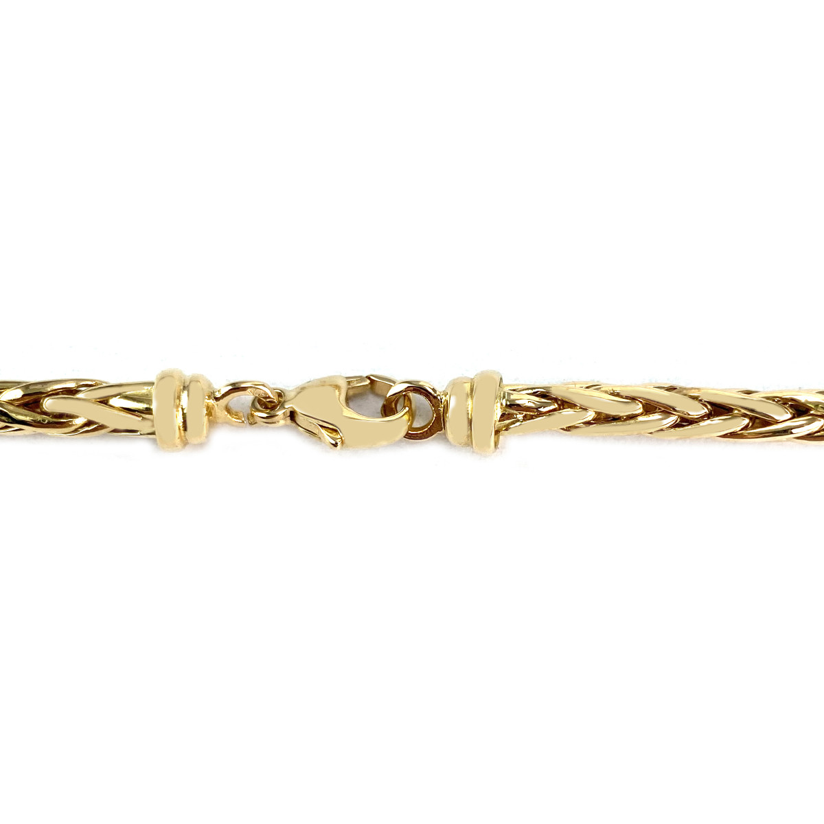 Collier en chute d'occasion or 750 jaune maille palmier 41,5 cm - vue 3