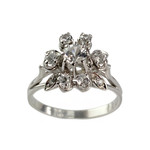 Bague d'occasion or 750 blanc pierres synthétiques - vue 1