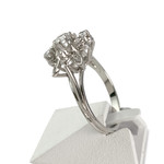 Bague d'occasion or 750 blanc pierres synthétiques - vue 2