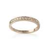 Bague d'occasion or 375 rose diamants - vue V1