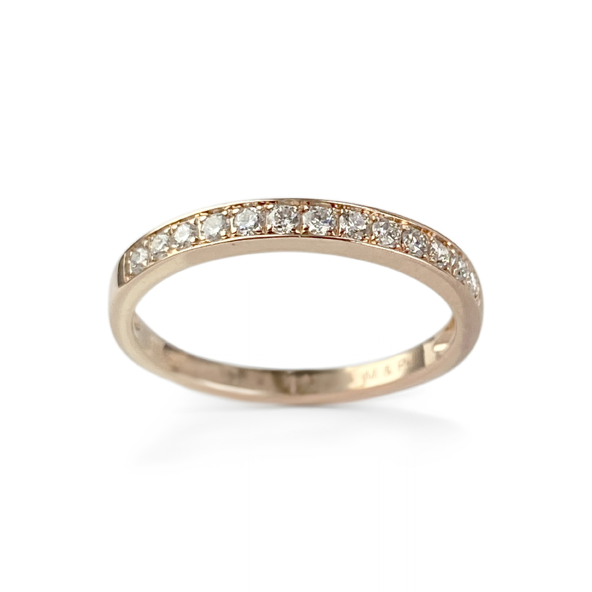 Bague d'occasion or 375 rose diamants