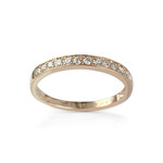 Bague d'occasion or 375 rose diamants - vue 1