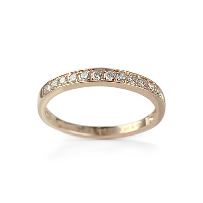 Bague d'occasion or 375 rose diamants