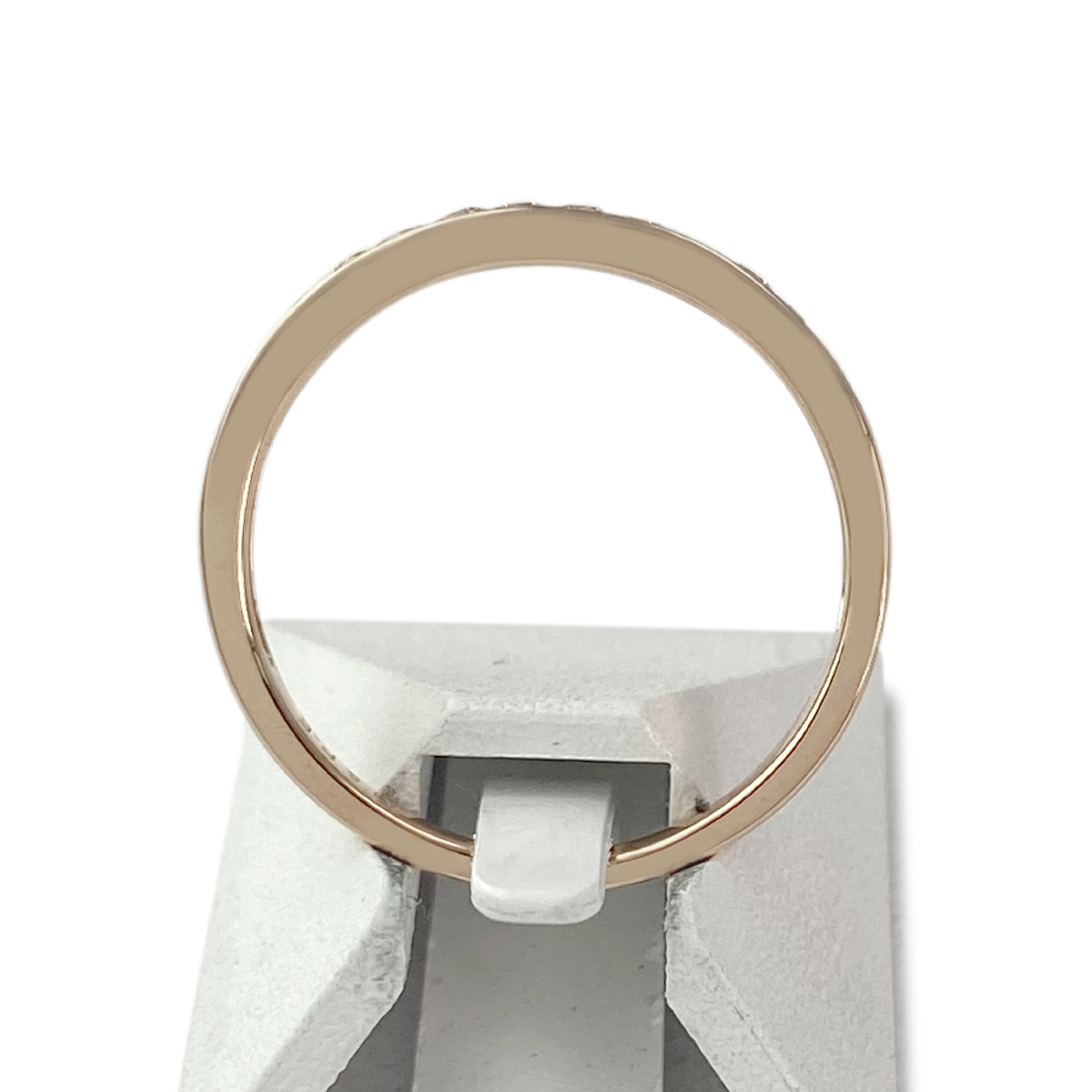 Bague d'occasion or 375 rose diamants - vue 3