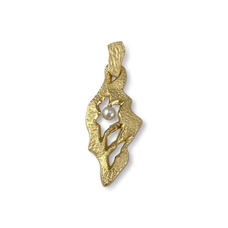Pendentif d'occasion or 750 jaune perle de culture - vue 1