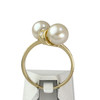 Bague d'occasion or 750 jaune diamants perles de culture - vue V3