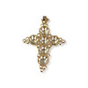 Pendentif croix d'occasion 2 ors 750 diamants - vue V2
