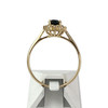 Bague d'occasion or 750 jaune saphir diamants - vue V3