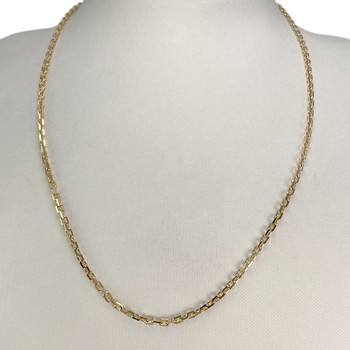 Chaîne d'occasion or 750 jaune maille forçat 50 cm