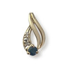 Pendentif d'occasion or 750 2 tons saphir diamant - vue V1