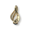Pendentif d'occasion or 750 2 tons saphir diamant - vue V2