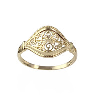 Bague d'occasion or 750 jaune filigrane