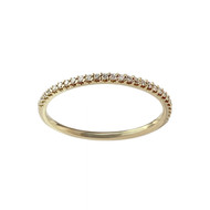 Bague demi tour d'occasion or 750 jaune diamants