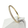 Bague demi tour d'occasion or 750 jaune diamants - vue V2