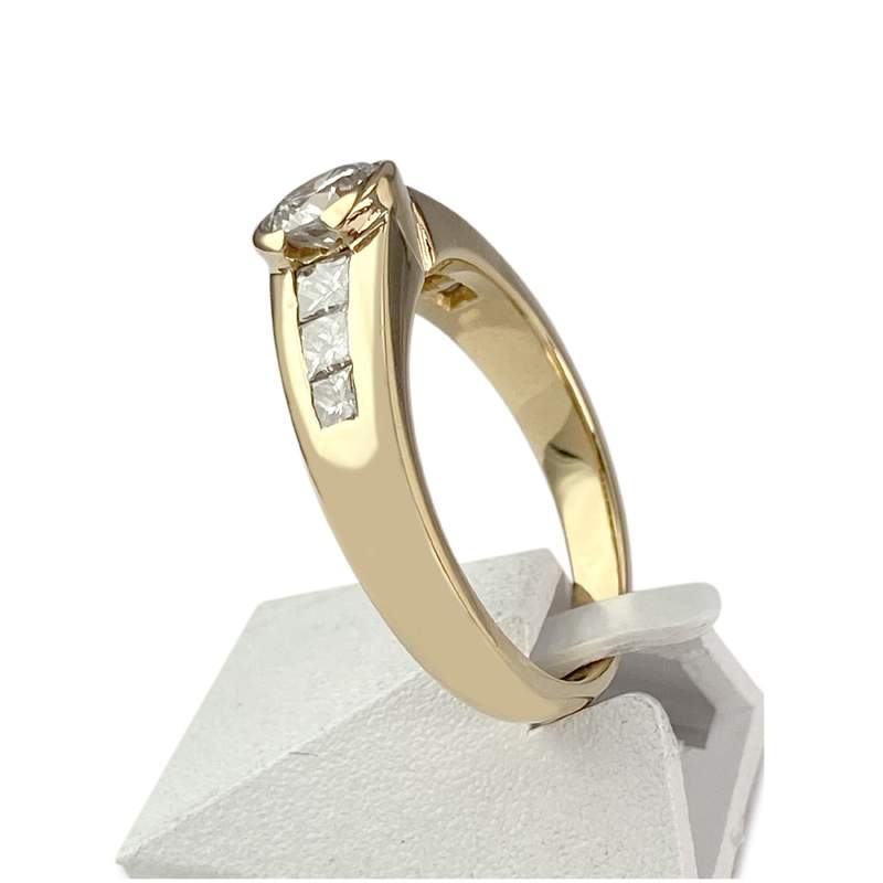 Bague d'occasion or 750 jaune diamants - vue 2