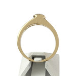 Second hand gold ring 750 yellow diamonds - view 3