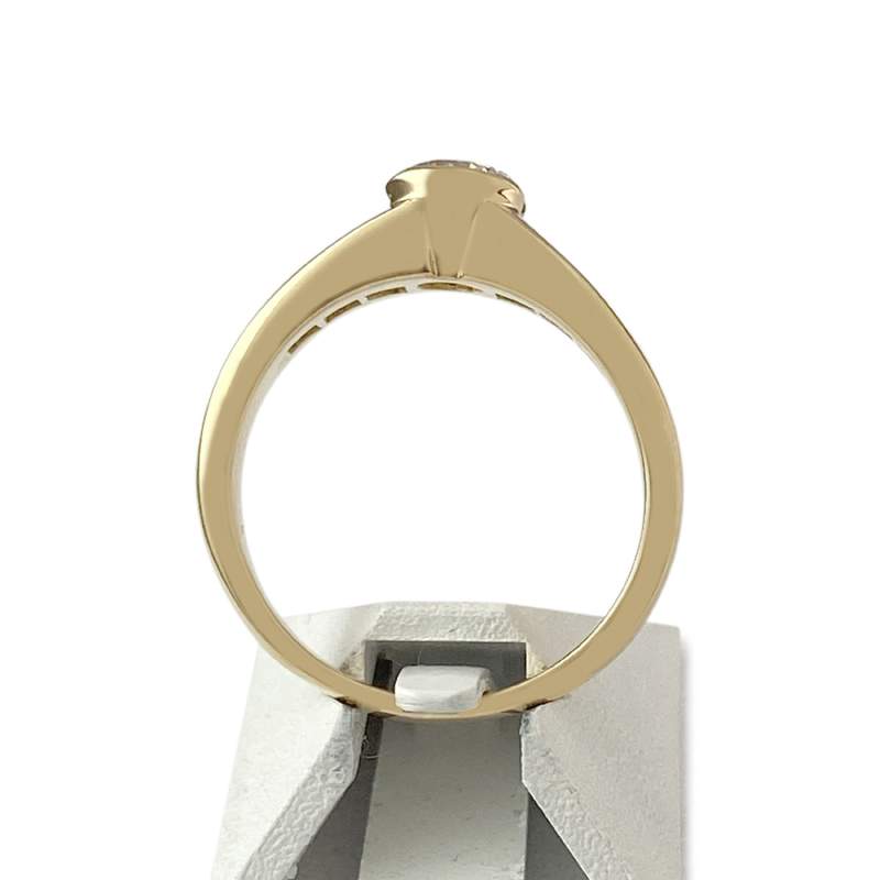 Bague d'occasion or 750 jaune diamants - vue 3