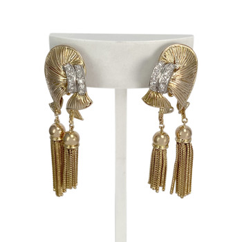 Precious stones earrings 2 gold 750 diamonds