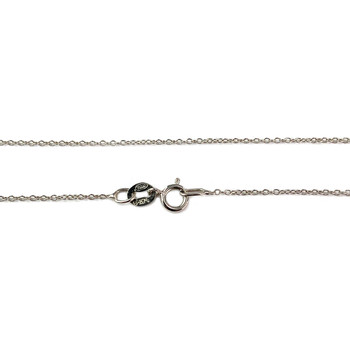 Collier mauboussin d'occasion or 750 blanc maille forçat saphirs 42 cm