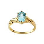 Bague d'occasion or 750 jaune topaze - vue 1