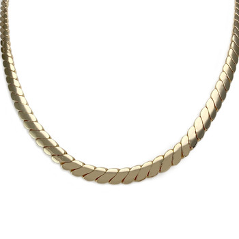 Collier en chute d'occasion or 750 jaune maille fantaisie 42,5 cm