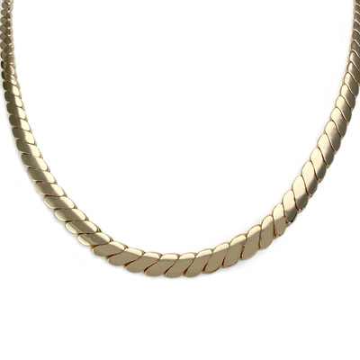 Collier en chute d'occasion or 750 jaune maille fantaisie 42,5 cm - vue 1