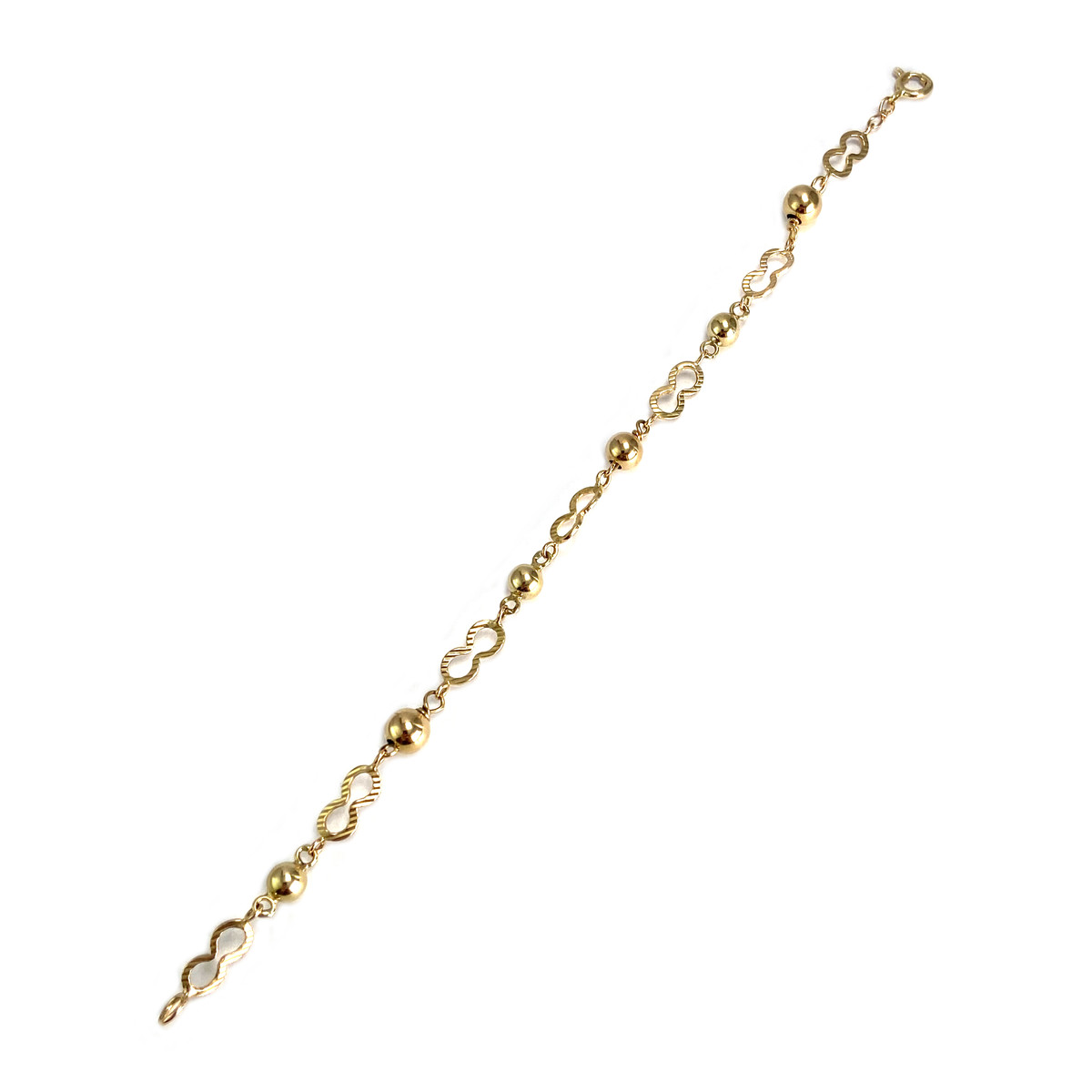Bracelet d'occasion or 750 jaune maille fantaisie 18 cm - vue 2