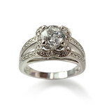 Pre-owned Mauboussin ring in 18K white gold with diamonds - view 1